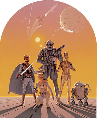 Early 1975 Ralph McQuarrie Star Wars Poster Design