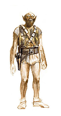 Early Ralph McQuarrie Sketch of Chewbacca
